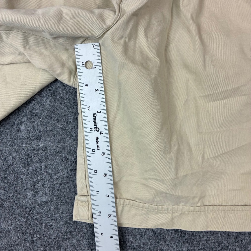Eddie Bauer Mens 32 Pleated Chino Shorts Khaki Tan Cotton Twill Casual Outdoor - Picture 6 of 8